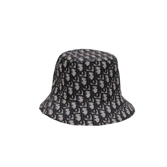Dior Women Oblique Reversible Teddy-D Brim Bucket Hat Grey Blue Logo Cap Size 58 main image 5